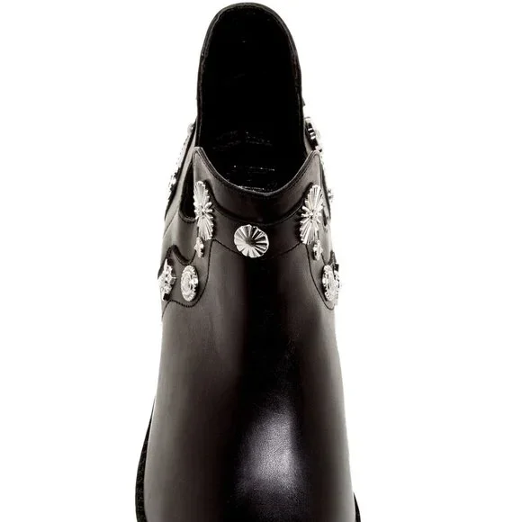 E8 by Miista New Womens Boots Stud Embellished Booties Leather BLACK NIB OCTAVIA - Picture 6 of 17